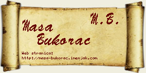Maša Bukorac vizit kartica